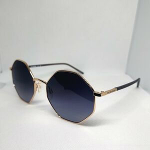 NEW AUTHENTIC Moschino Rose Gold and Black Hexagonal Sunglasses MOL029/S